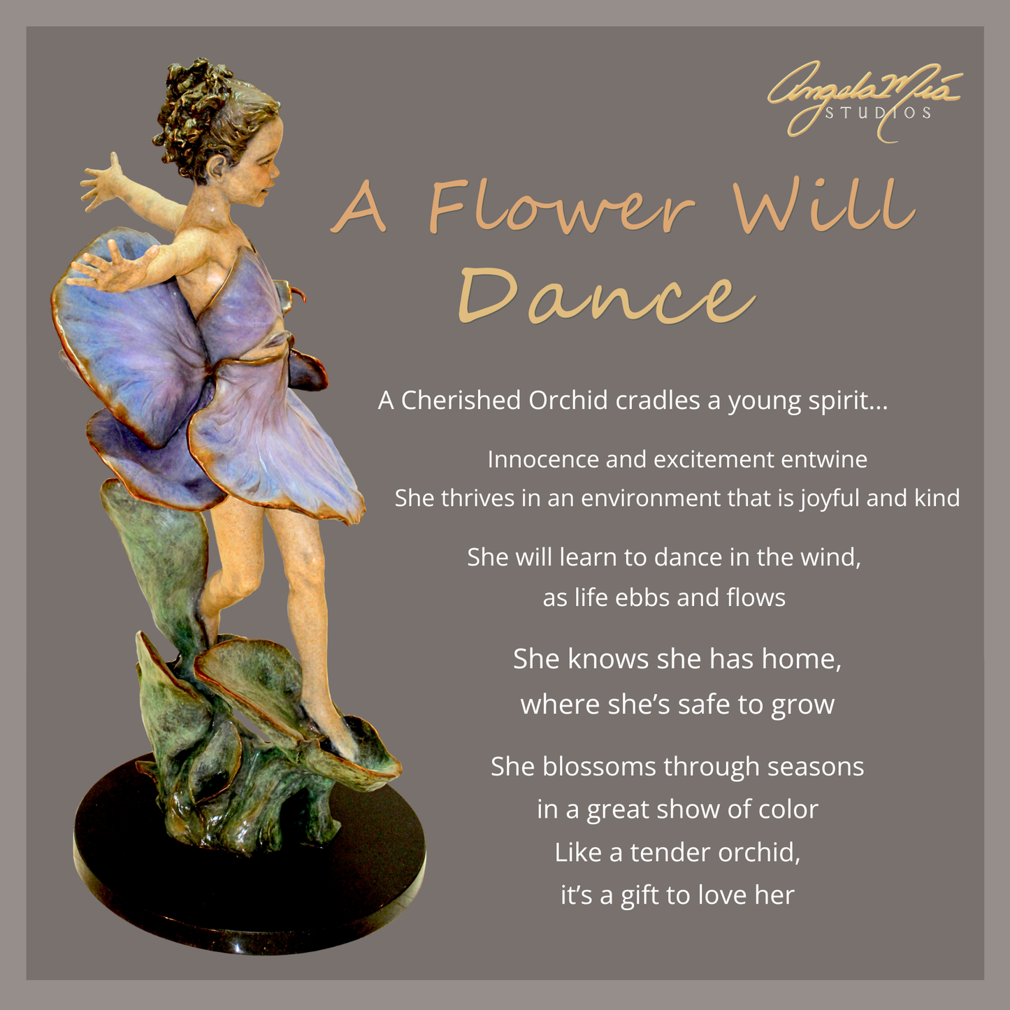 "Cherished Orchid" Pendants - Pink Orchid House & Butterfly GOLD