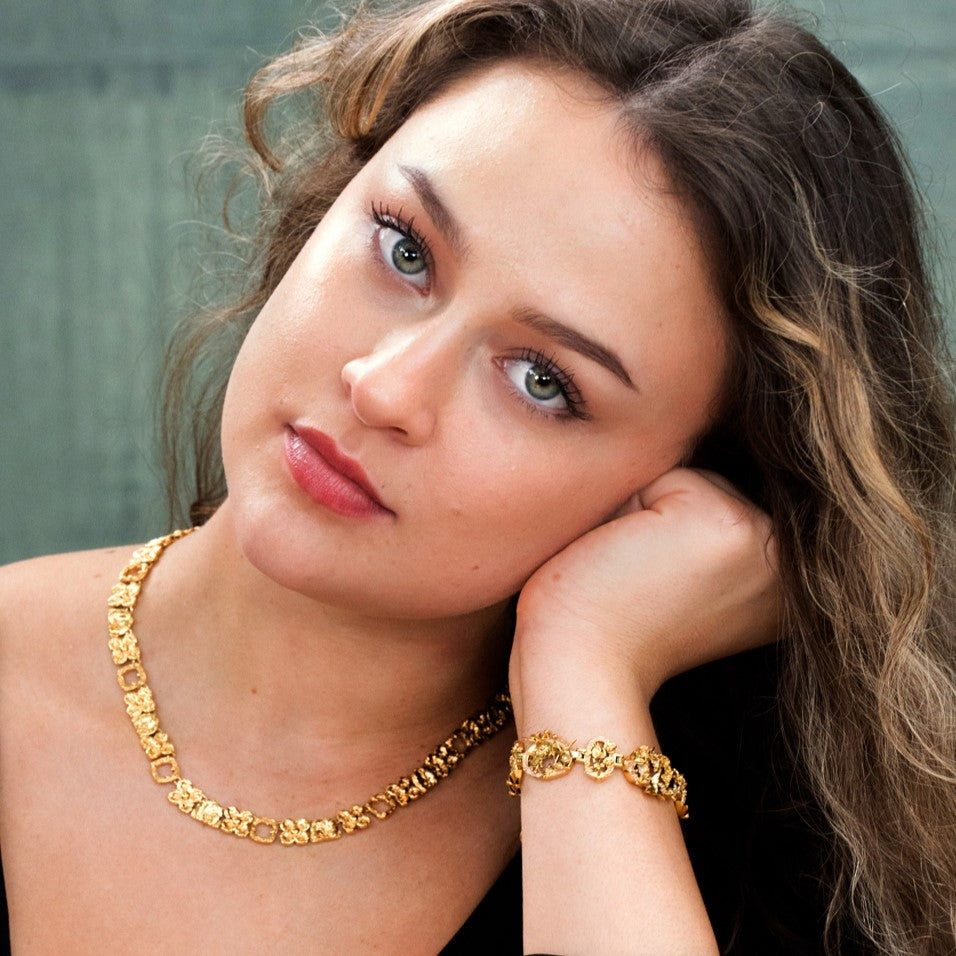 "Cherished Orchid" Necklace - Gold