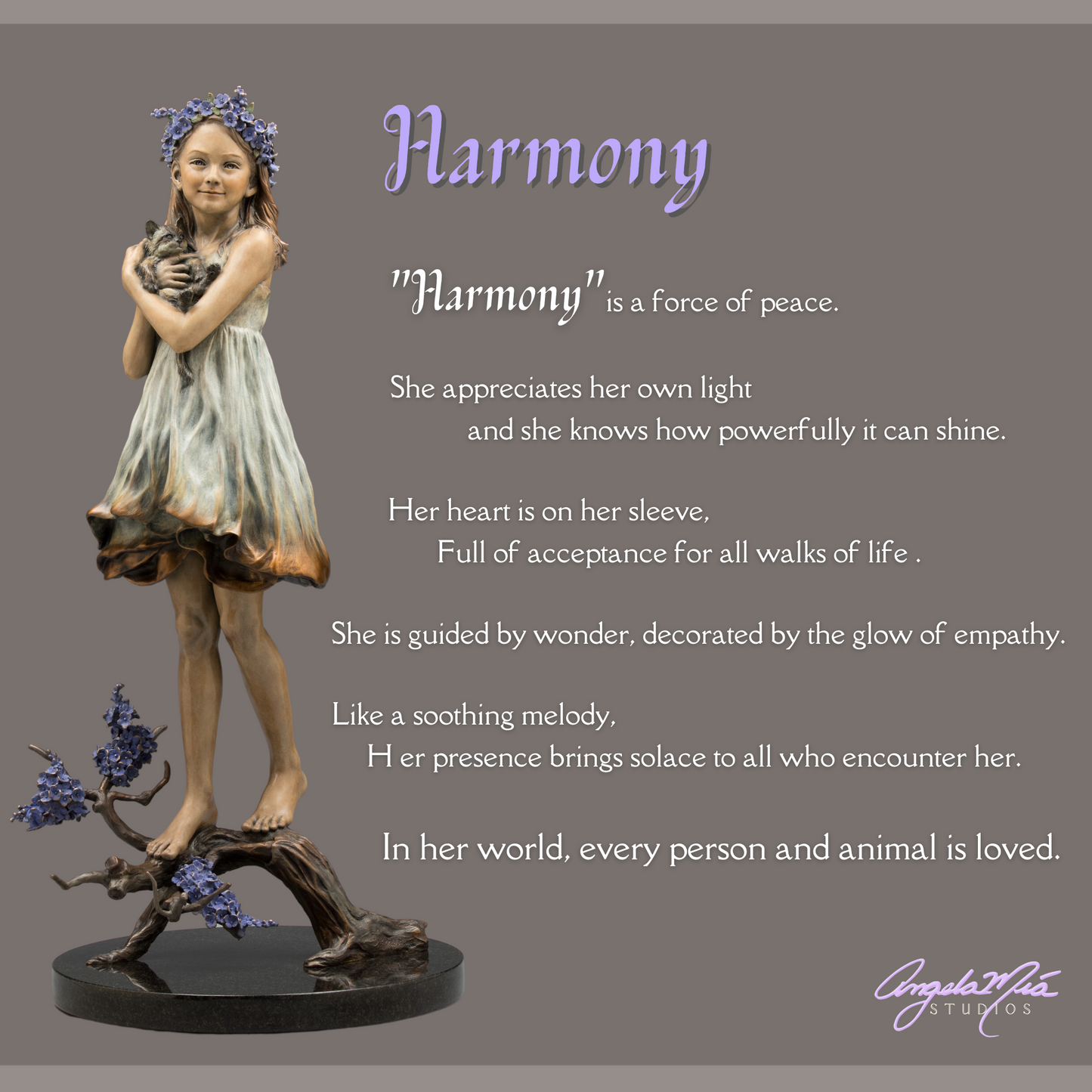 "Harmony" Earrings - Gold & Lavender