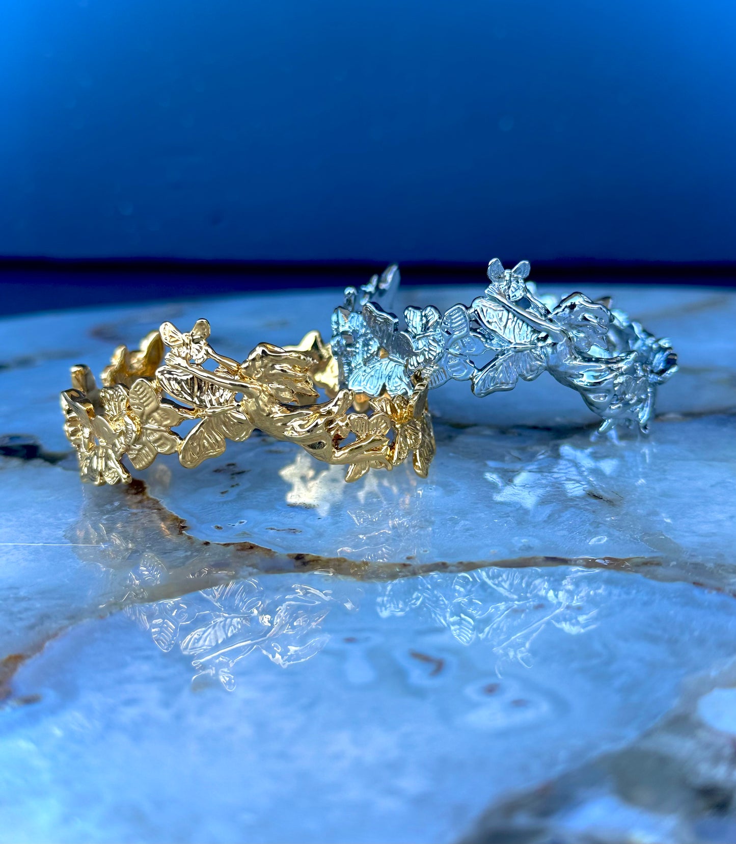 "Lift Her with Butterflies" Bracelet - Gold