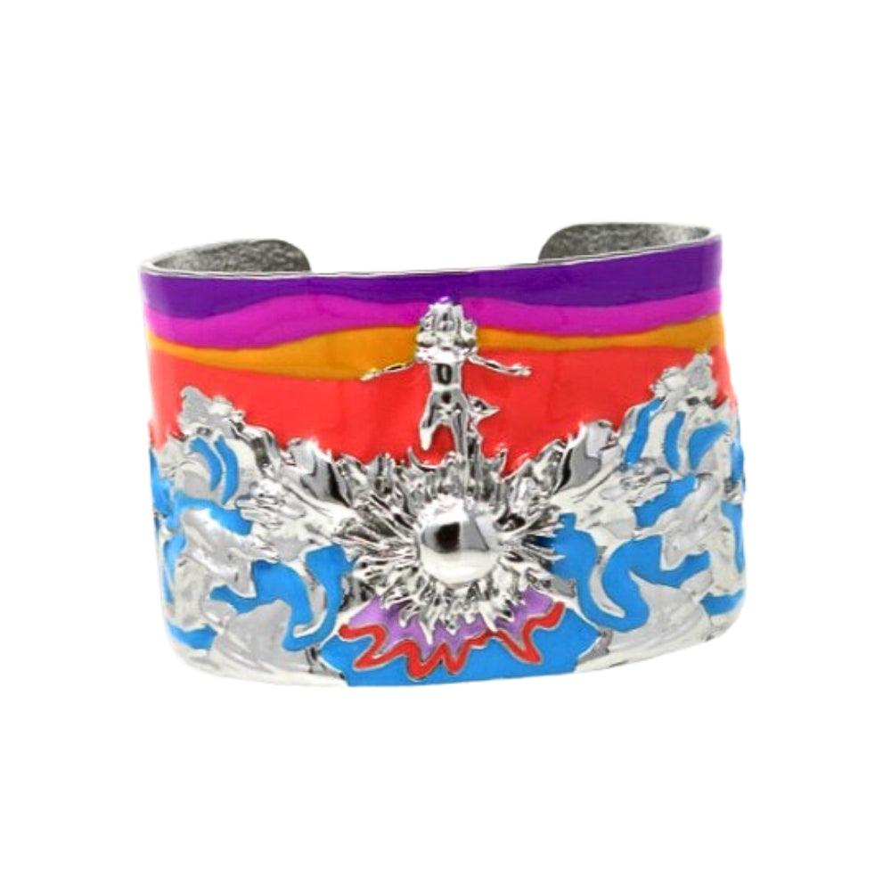 "Tomorrow's Glory" Cuff Bracelet - White Rhodium