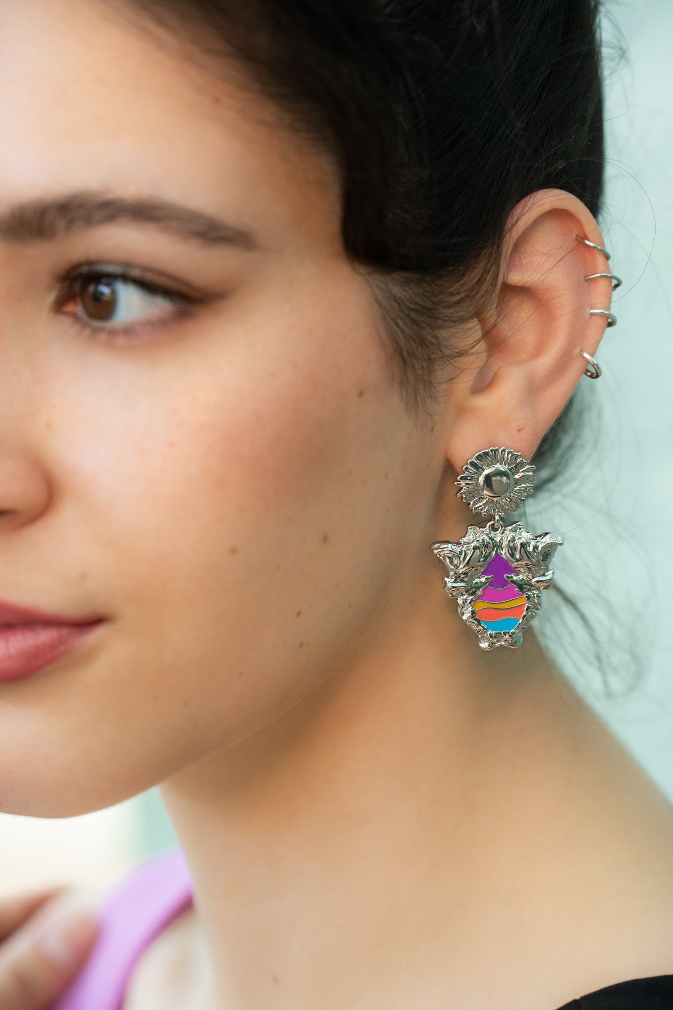 "Tomorrow's Glory" Earrings - White Rhodium