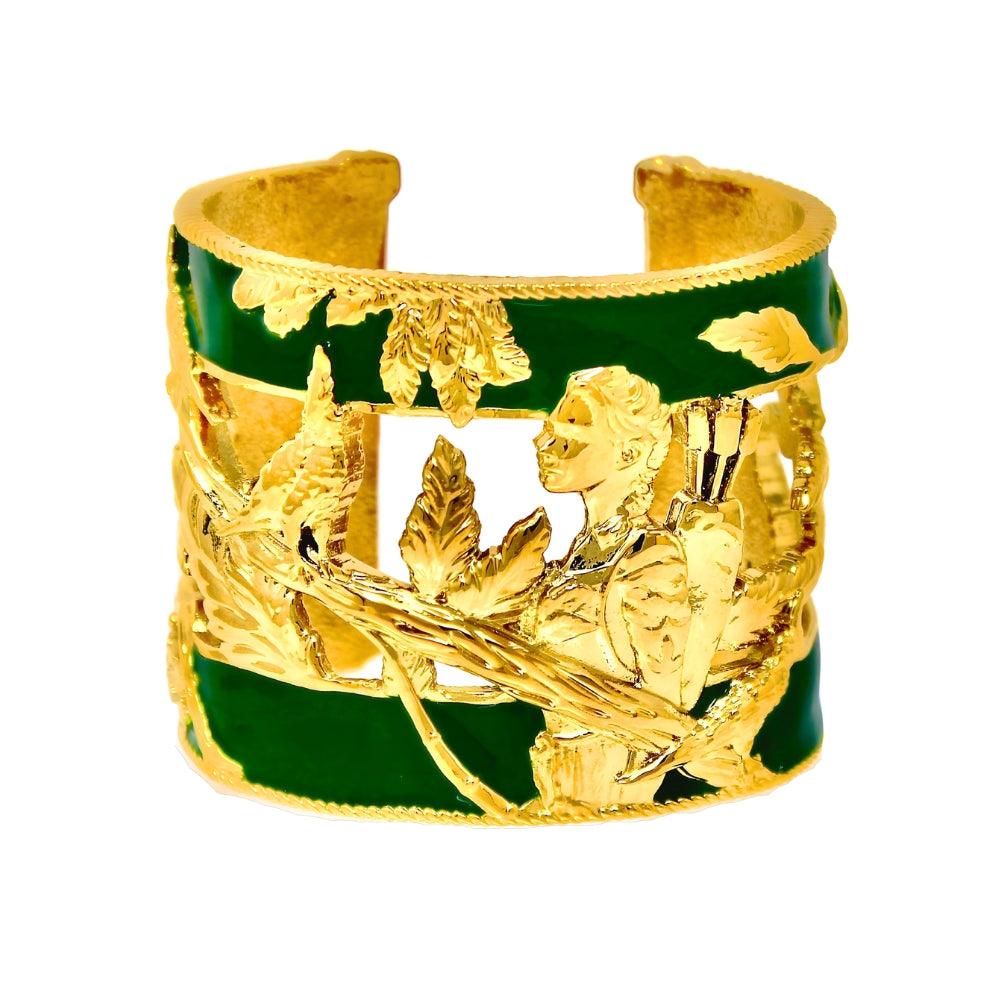 "Vigor" Cuff Bracelet - Silver & Royal Blue - Angela Mia Jewelry