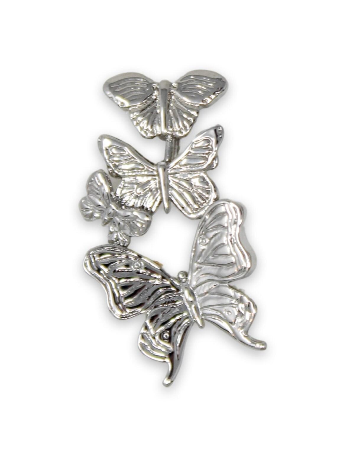 Unique Earrings "Butterfly Breeze" - White Rhodium Gift, Gift For Mom, Artistic, Jewelry