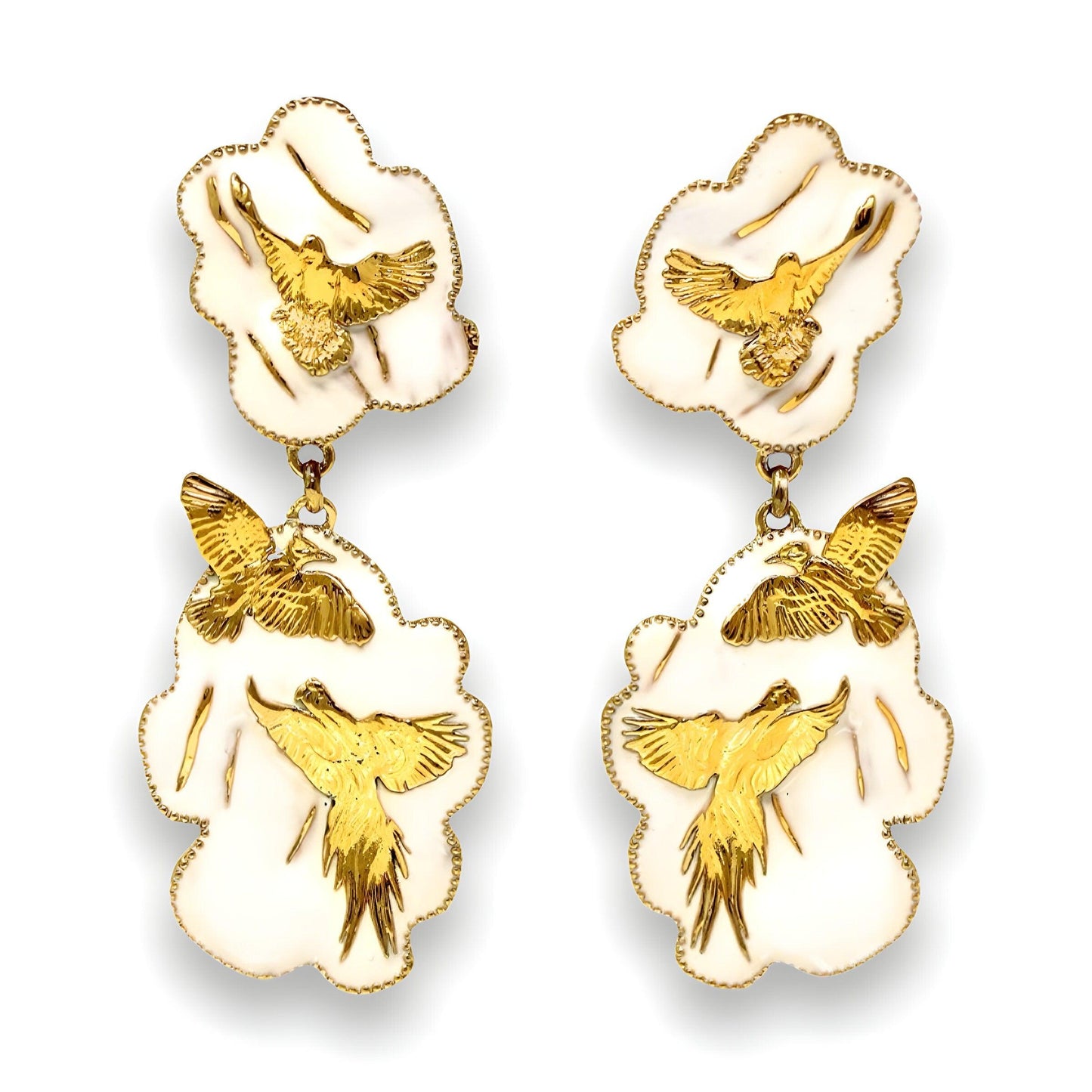 Unique Earrings "Arise" - Gold & Black Jewelry, Gift, Gift for Mom, Artistic