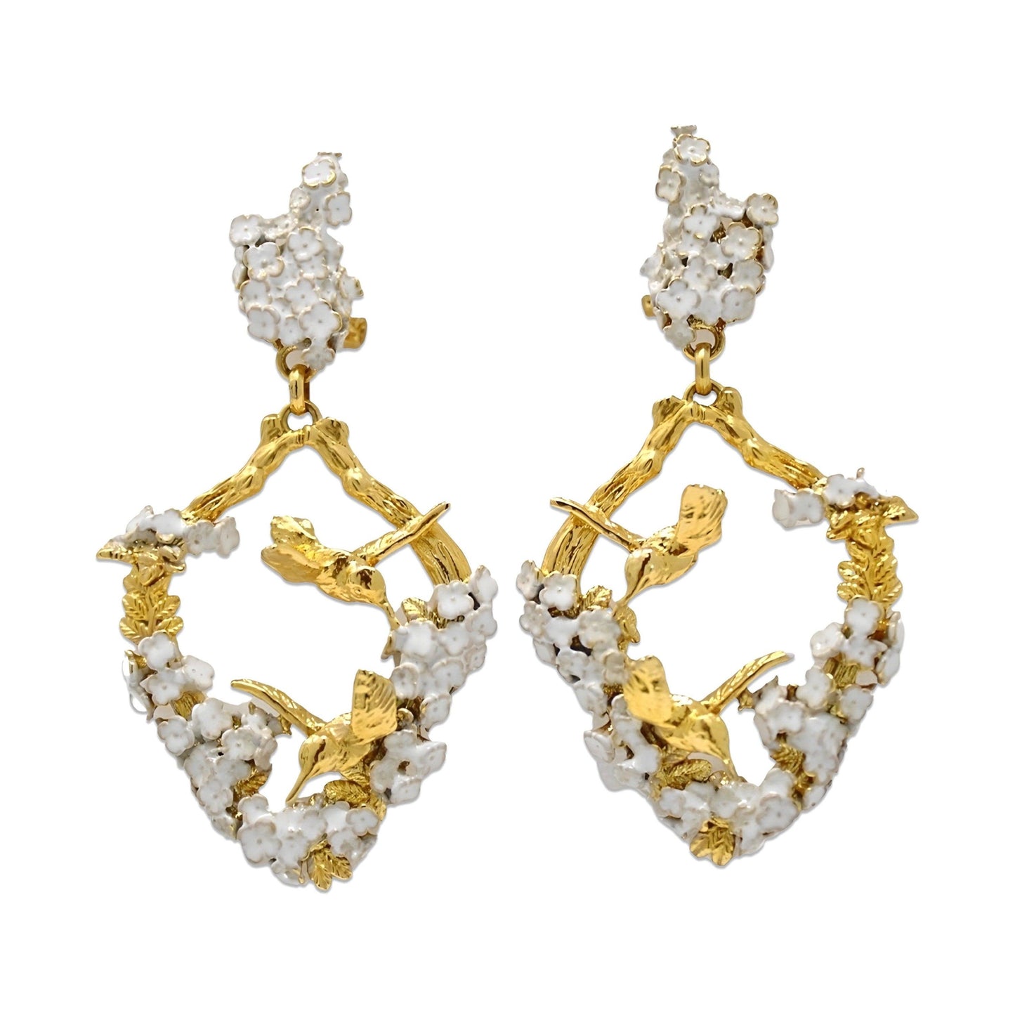 Unique Earrings "Harmony" - Gold & Lavender Gift, Gift For Mom, Artistic, Jewelry