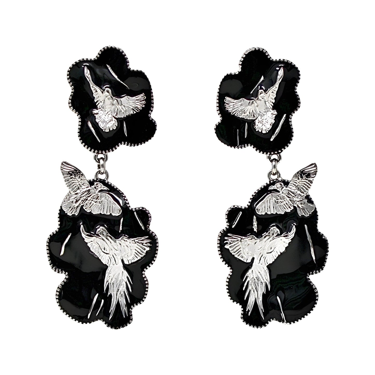 Unique Earrings "Arise" - Gold & Black Jewelry, Gift, Gift for Mom, Artistic