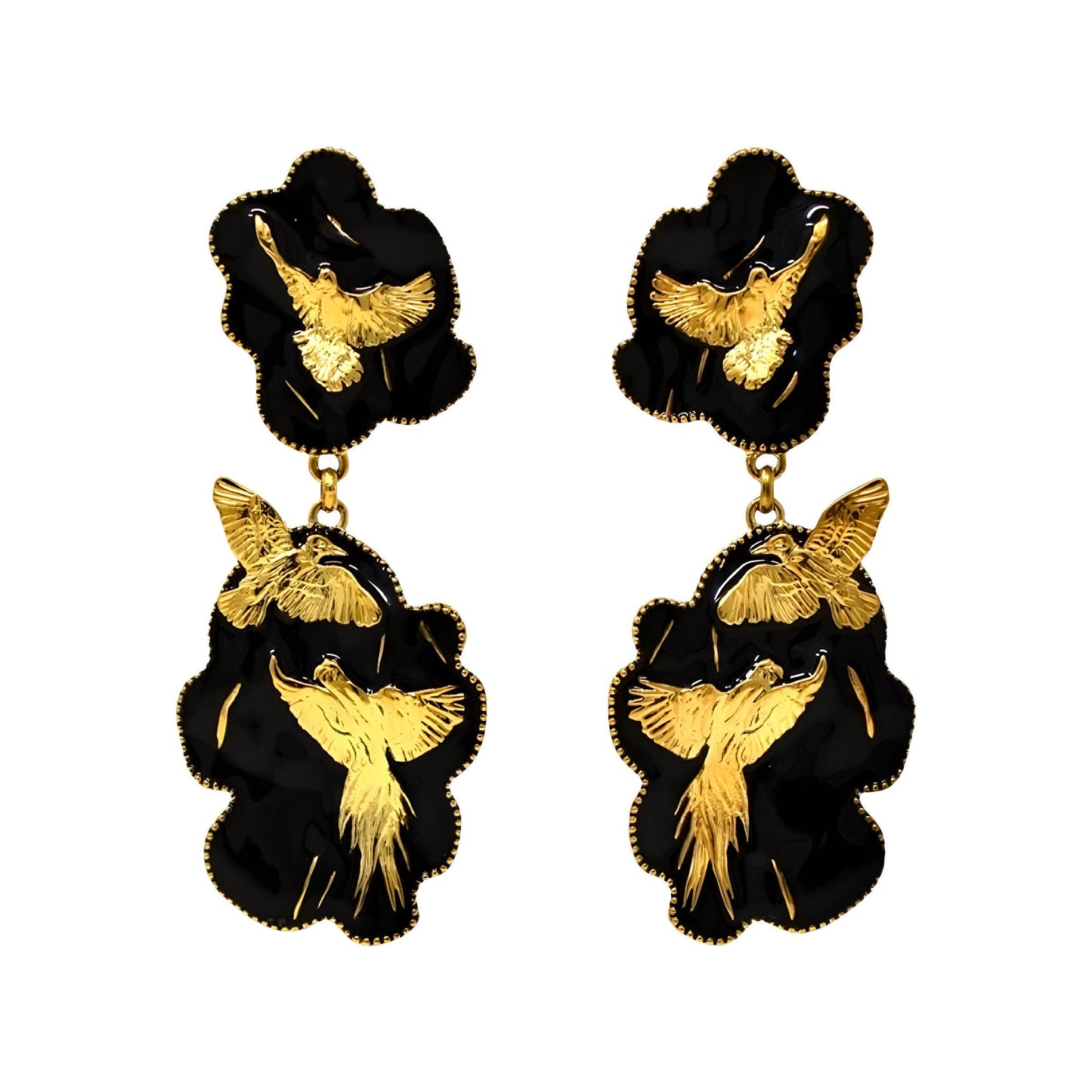 Unique Earrings "Arise" - Gold & Ivory Gift, Gift For Mom, Artistic, Jewelry