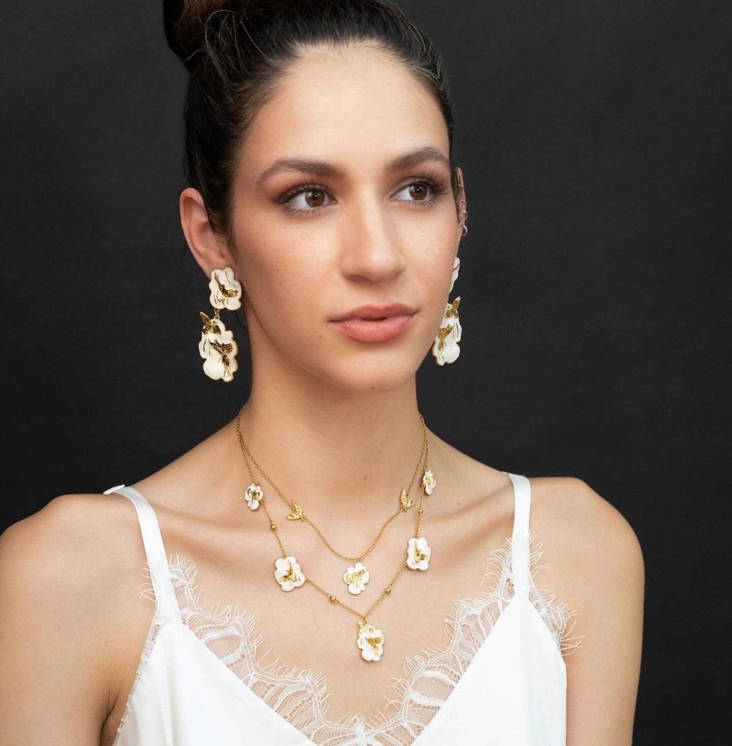 Unique Necklace "Arise" - Gold & Black Gift, Gift For Mom, Artistic, Jewelry