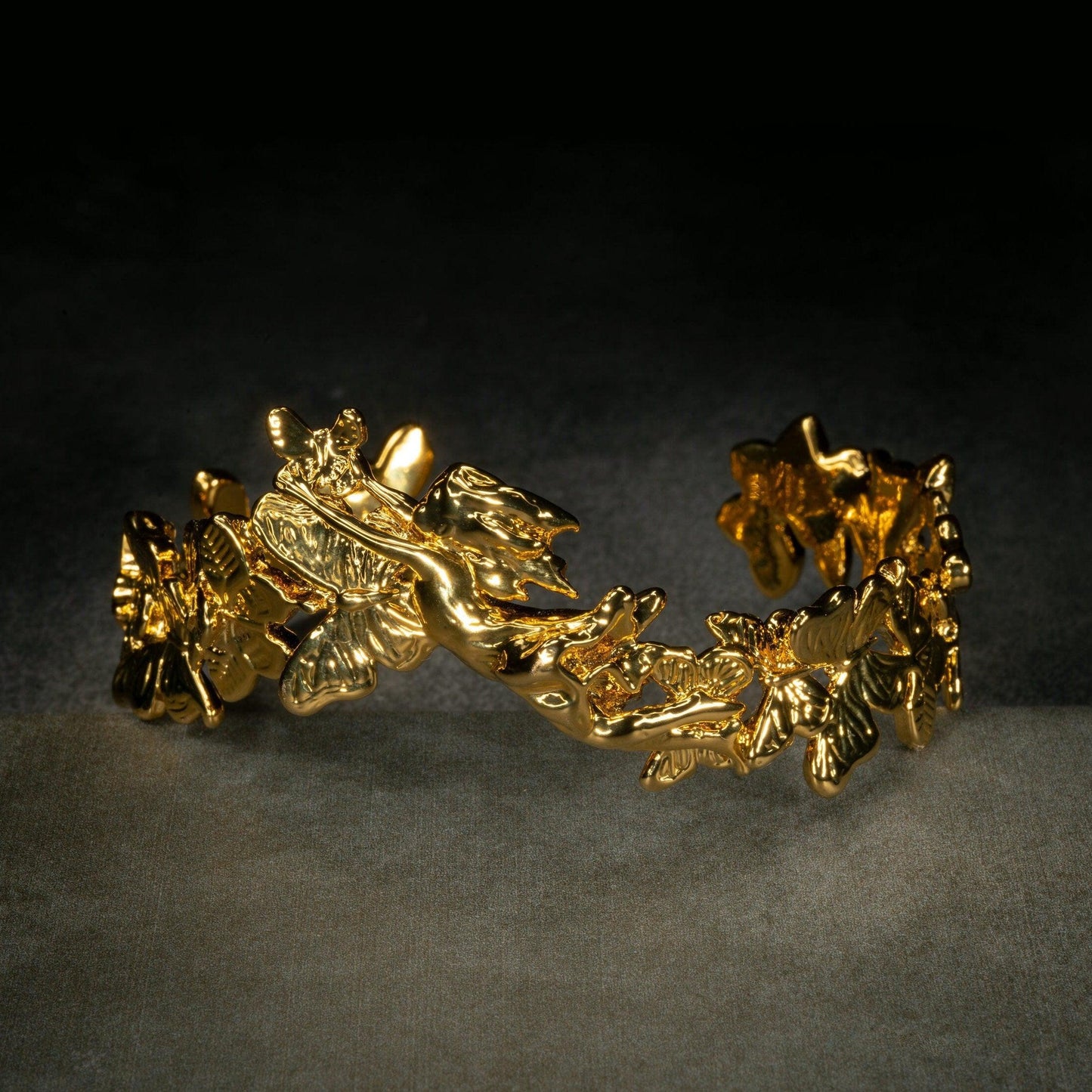 "Lift Her with Butterflies" Bracelet - Gold - Angela Mia Jewelry