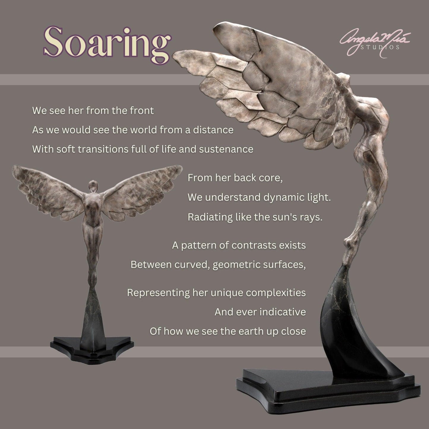 "Soaring" Cuff Bracelet - Gold & Champagne - Angela Mia Jewelry