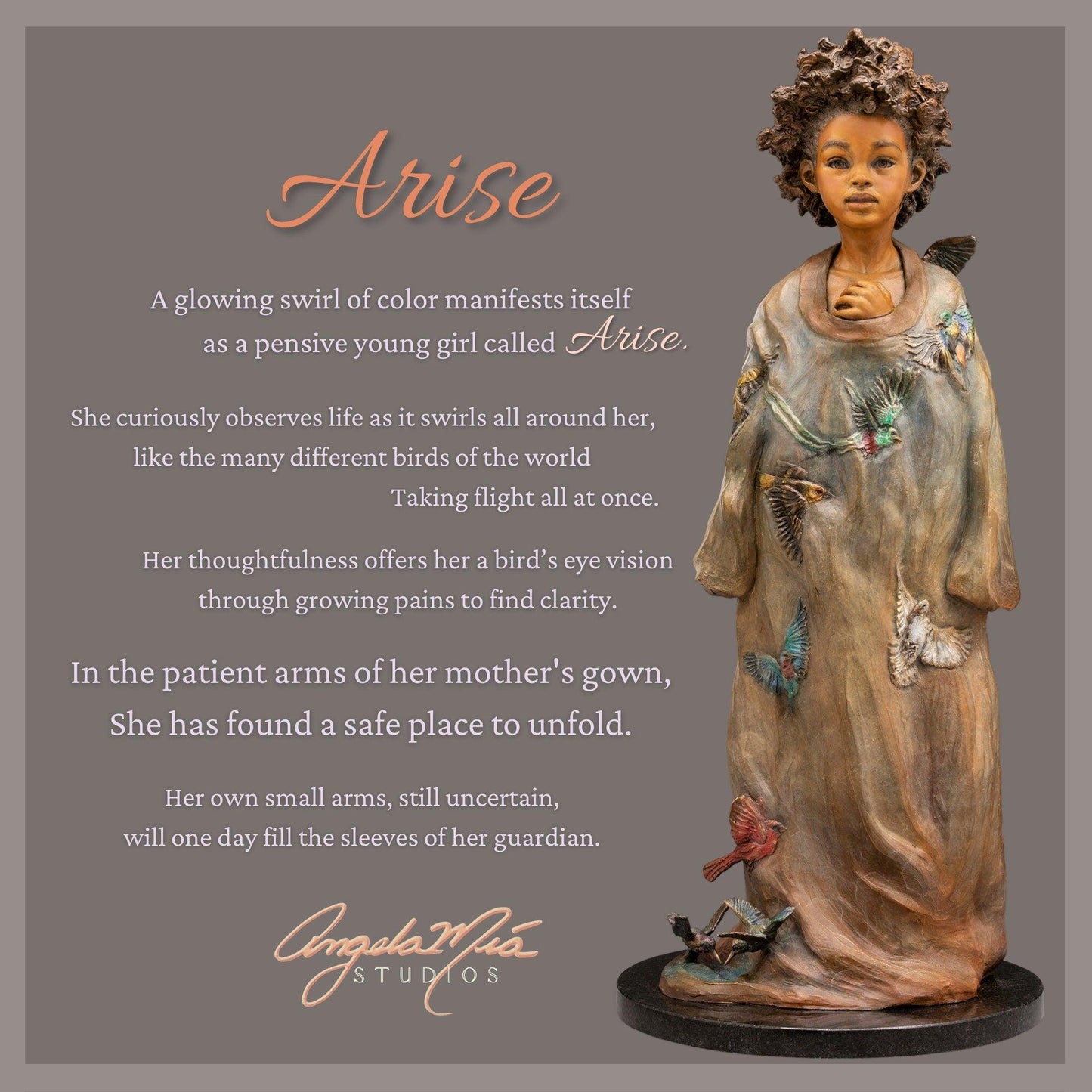Unique Necklace "Arise" - Gold & Black Gift, Gift For Mom, Artistic, Jewelry