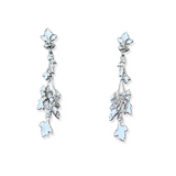 "Parsley" Earrings - White Rhodium & Bright White
