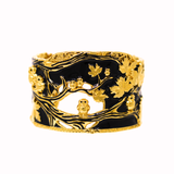 "Brave" Cuff Bracelet - Gold & Black