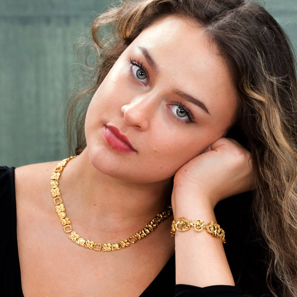 "Cherished Orchid" Bracelet - Gold