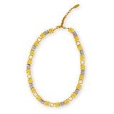 "Cherished Orchid" Necklace - Gold with Palladium 2-Toned