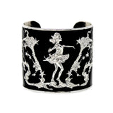 "She Moves The Stars" Bracelet Cuff - Silver & Black - Angela Mia Jewelry