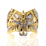"Soaring" Cuff Bracelet - Gold & Palladium with Champagne 2-Toned