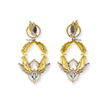"Soaring" (Large) Earrings - Gold & Palladium with Champagne 2-Toned