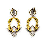 "Soaring" (Large) Earrings - Gold & Palladium with Black 2-Toned