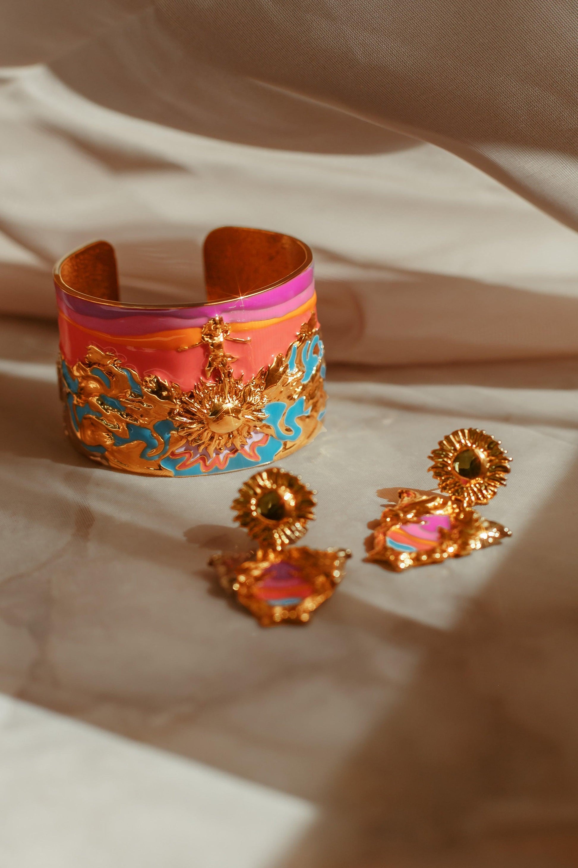 "Tomorrow's Glory" Cuff Bracelet - Gold - Angela Mia Jewelry