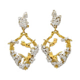 Unique Earrings "Harmony" - Gold & Ivory Gift, Gift For Mom, Artistic, Jewelry