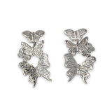 Unique Earrings "Butterfly Breeze" - White Rhodium Gift, Gift For Mom, Artistic, Jewelry