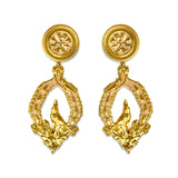 Unique Earrings "Vigor" Classic - Gold & Blush Jewelry, Gift, Gift for Mom, Artistic