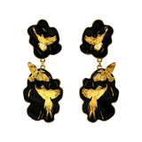 Unique Earrings "Arise" - Gold & Black Jewelry, Gift, Gift for Mom, Artistic