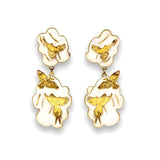 Unique Earrings "Arise" - Gold & Ivory Gift, Gift For Mom, Artistic, Jewelry